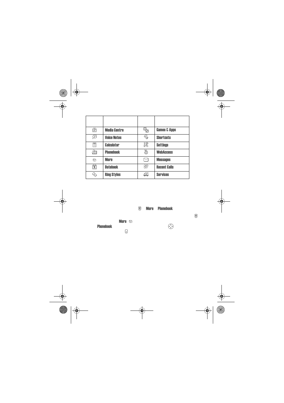 Select a menu feature | Motorola T720 GSM User Manual | Page 31 / 81