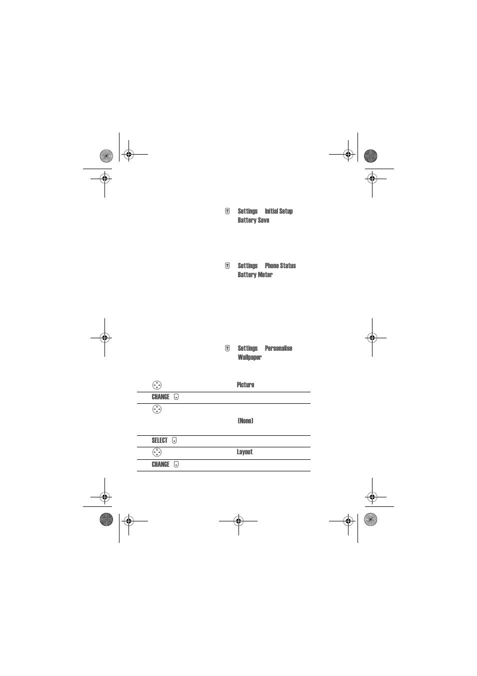 Monitoring battery charge, Setting a wallpaper image | Motorola T720 GSM User Manual | Page 48 / 81
