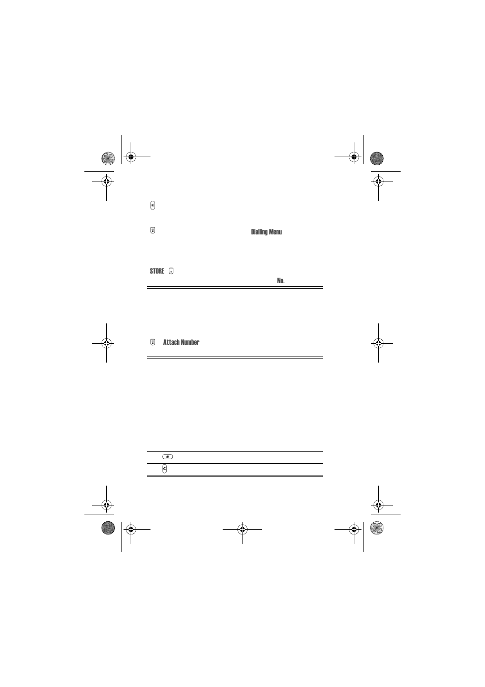 Attaching a number, Calling with speed dial | Motorola T720 GSM User Manual | Page 57 / 81