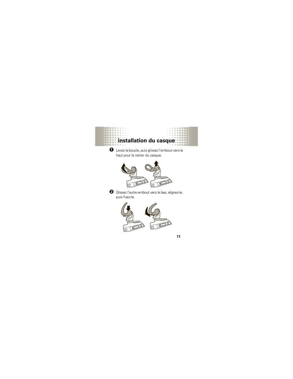 Installation du casque | Motorola HX1 User Manual | Page 101 / 138