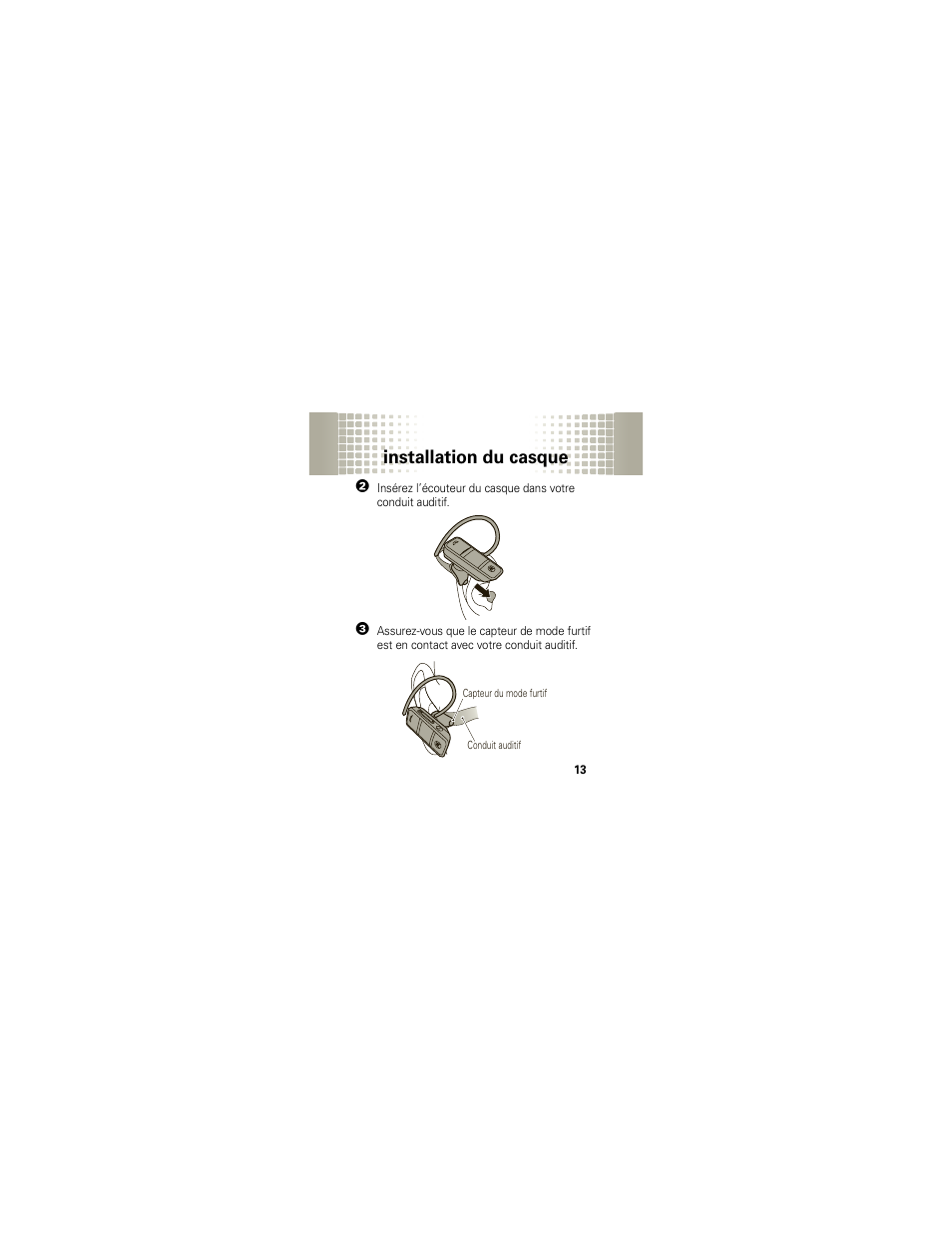 Installation du casque | Motorola HX1 User Manual | Page 103 / 138