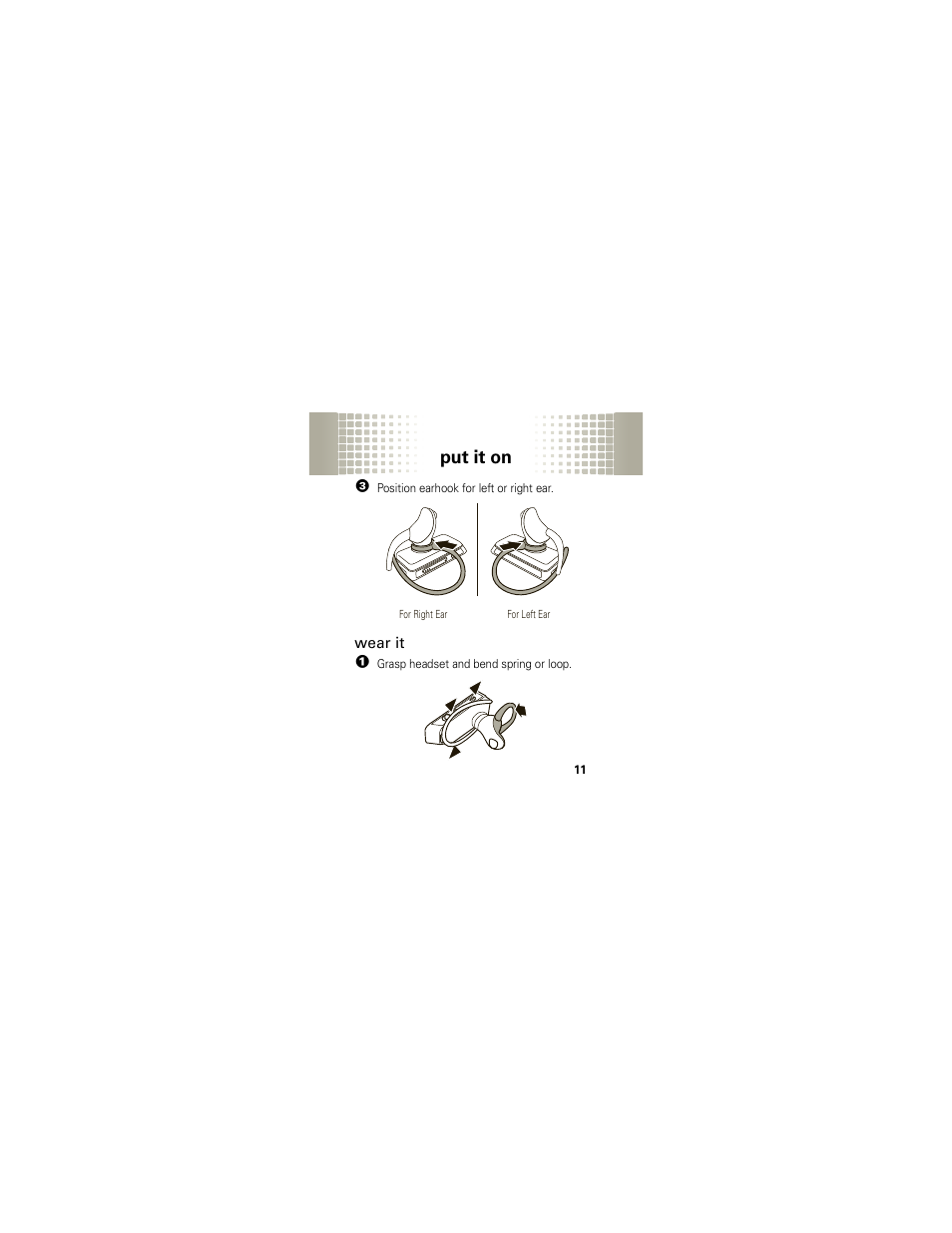 Wear it, Put it on | Motorola HX1 User Manual | Page 13 / 138