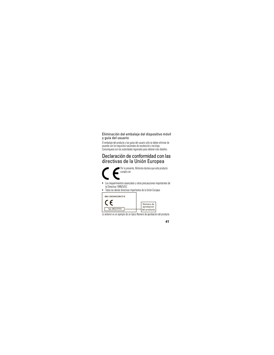 Declaración de conformidad de la unión europea | Motorola HX1 User Manual | Page 85 / 138
