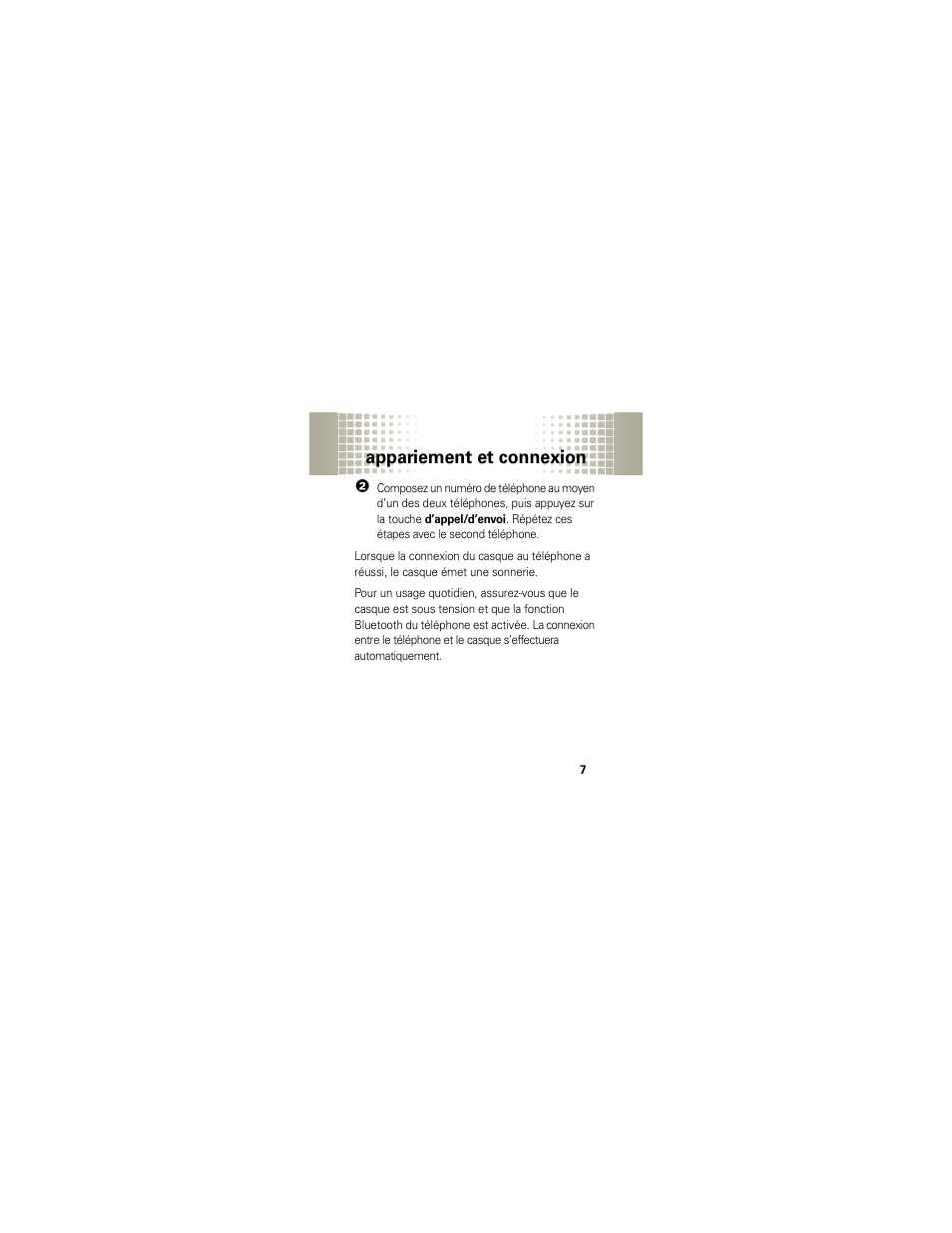 Appariement et connexion | Motorola HX1 User Manual | Page 97 / 138