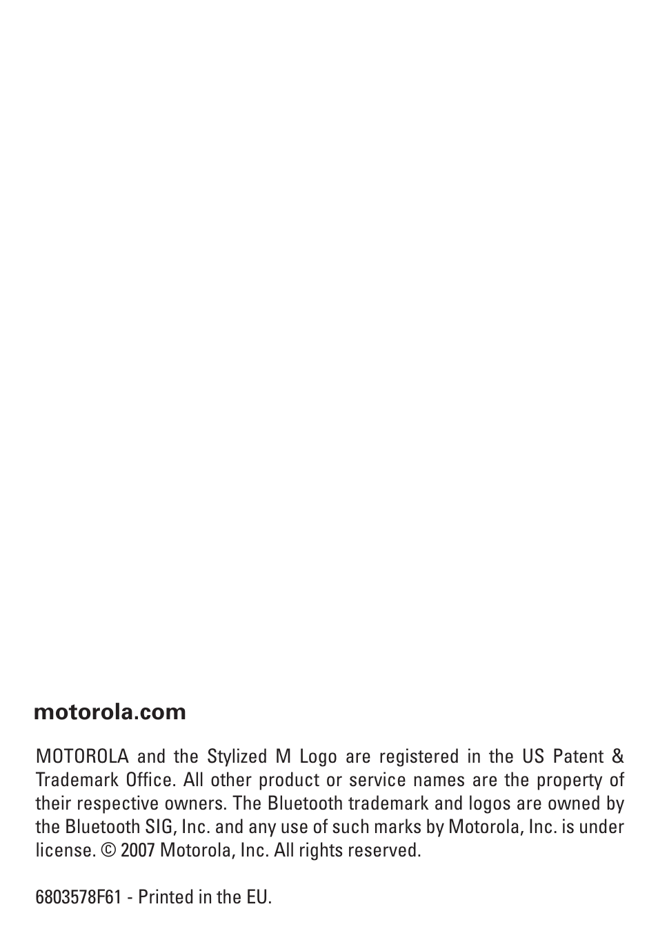 Motorola 6803578F61 User Manual | Page 11 / 11
