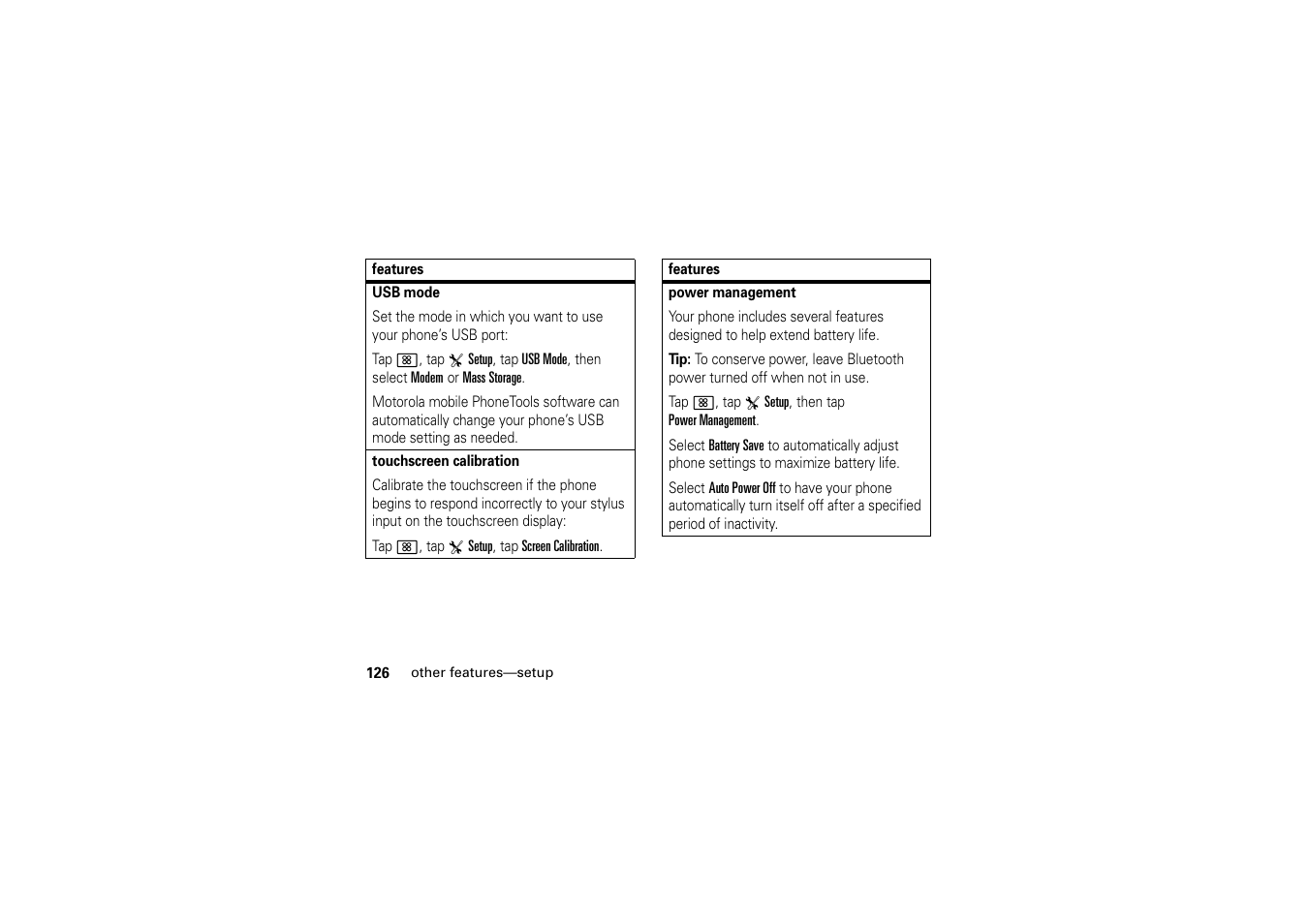 Motorola A1200 User Manual | Page 128 / 144