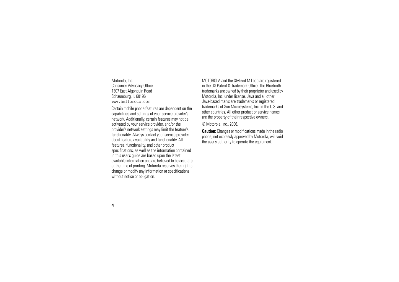 Motorola A1200 User Manual | Page 6 / 144