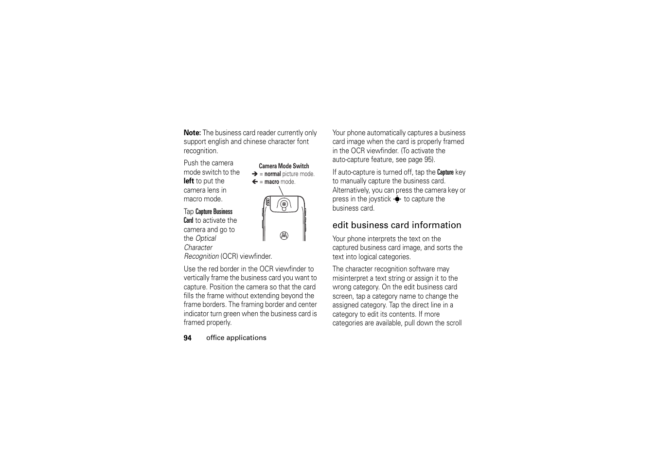 Motorola A1200 User Manual | Page 96 / 144