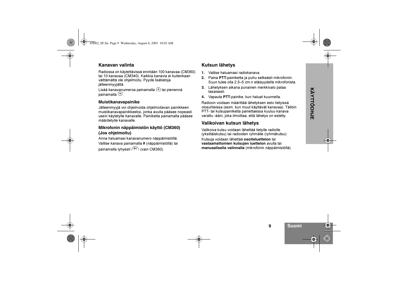 Motorola CM340 User Manual | Page 101 / 184