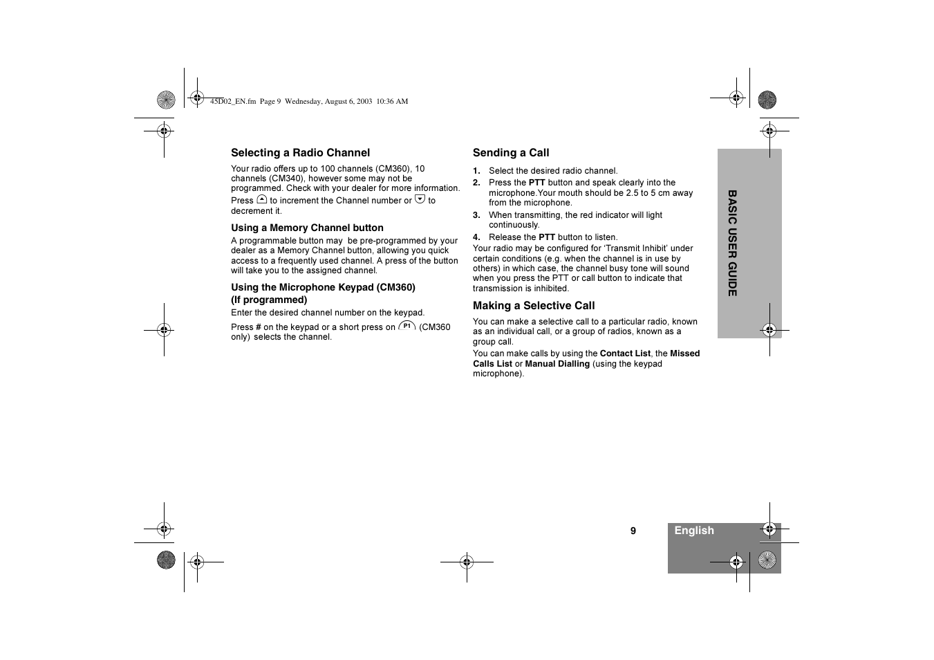 Motorola CM340 User Manual | Page 11 / 184