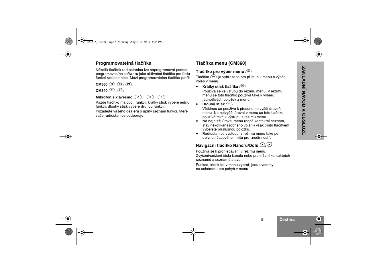 Motorola CM340 User Manual | Page 127 / 184