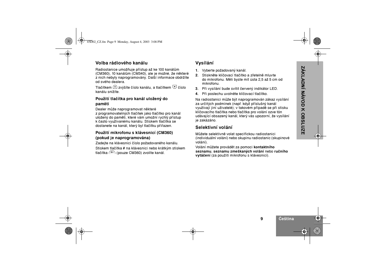 Motorola CM340 User Manual | Page 131 / 184