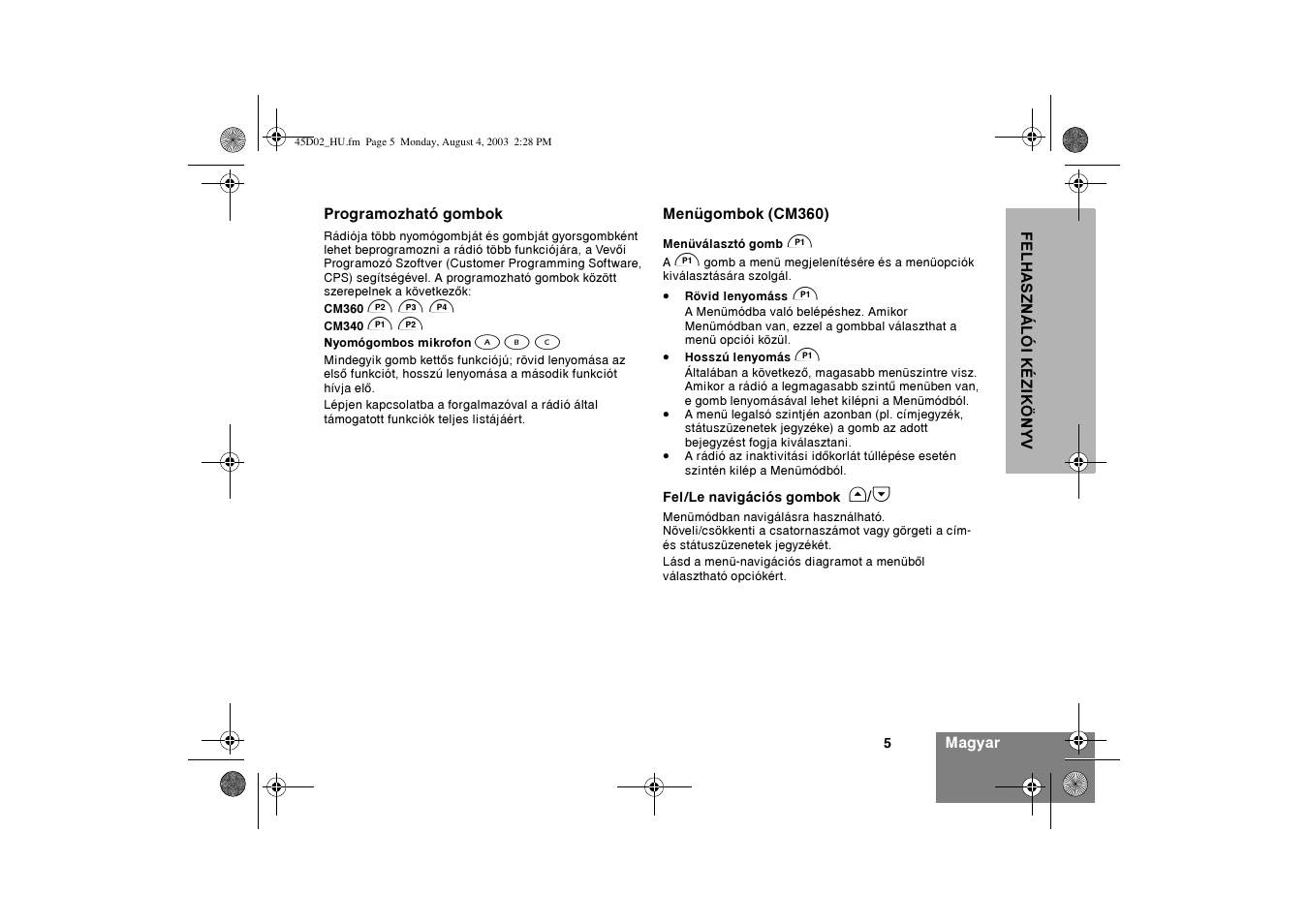 Motorola CM340 User Manual | Page 137 / 184