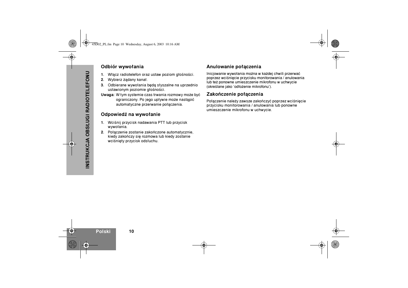 Motorola CM340 User Manual | Page 152 / 184