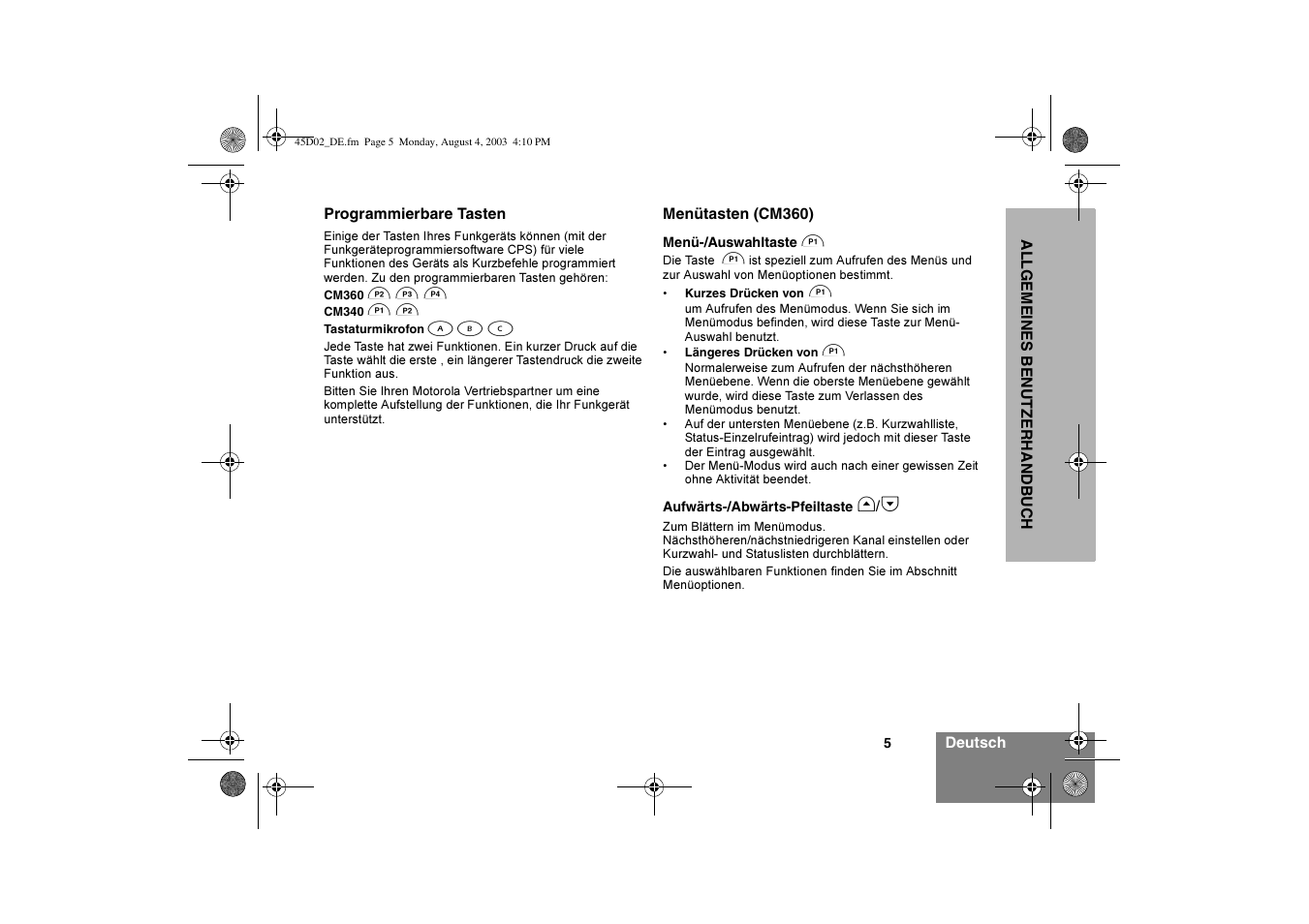 Motorola CM340 User Manual | Page 17 / 184