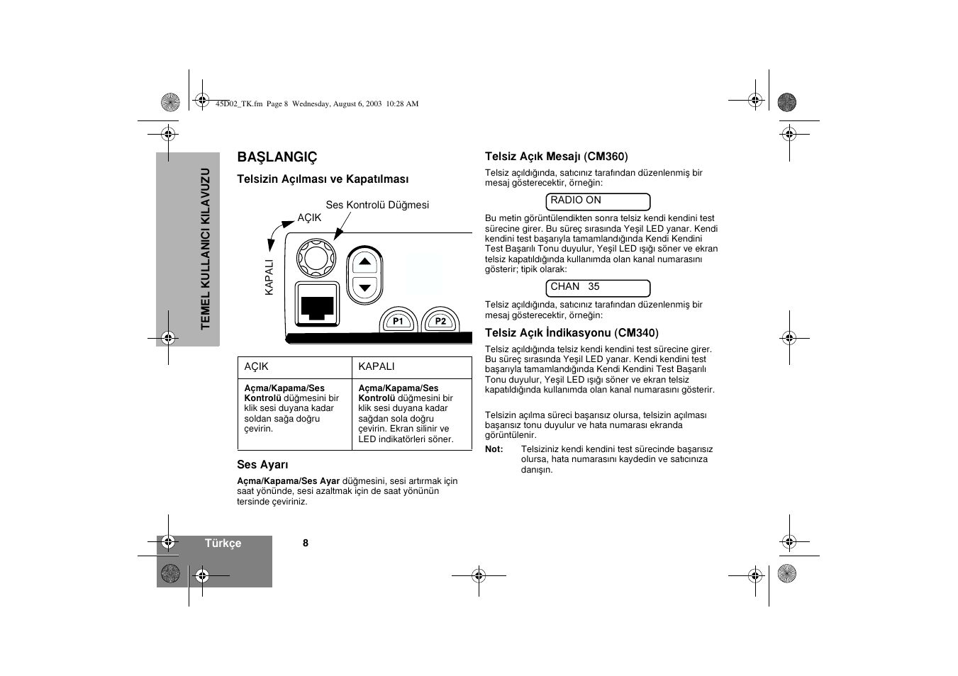 Motorola CM340 User Manual | Page 170 / 184