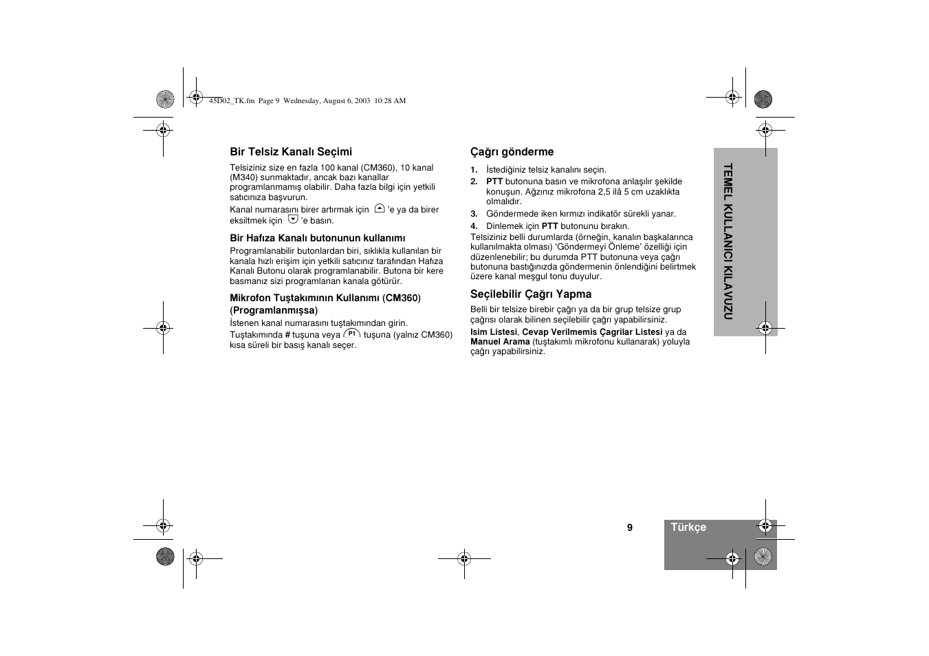 Motorola CM340 User Manual | Page 171 / 184