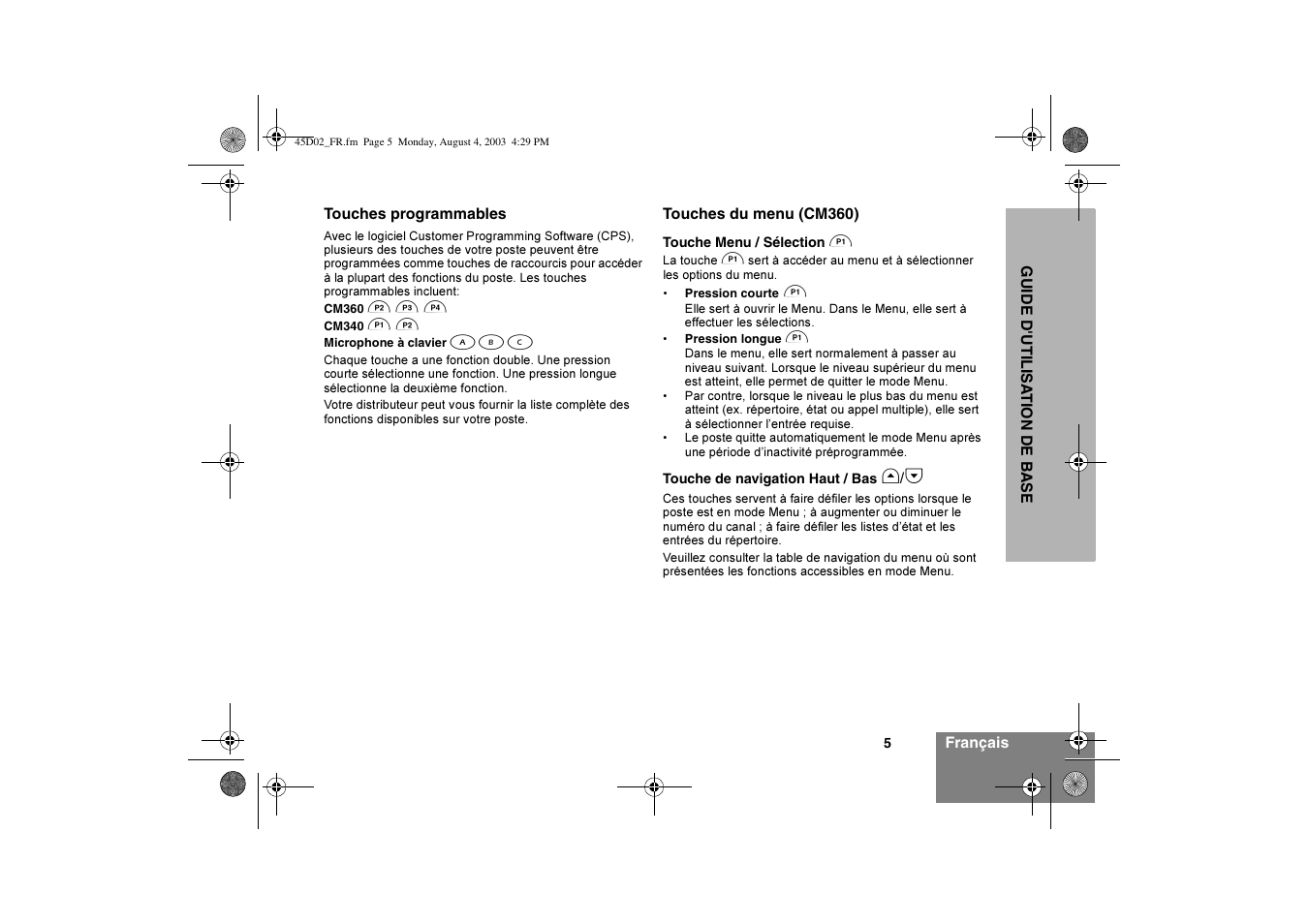 Motorola CM340 User Manual | Page 27 / 184