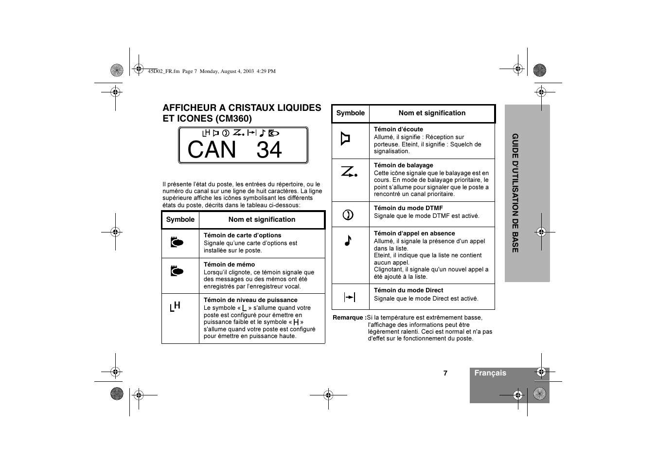 Chan 34 can 34 | Motorola CM340 User Manual | Page 29 / 184