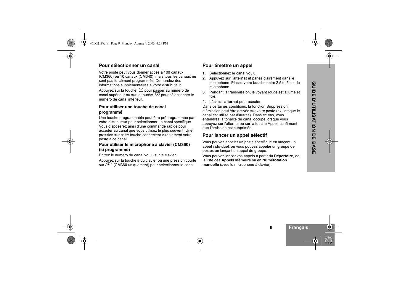 Motorola CM340 User Manual | Page 31 / 184