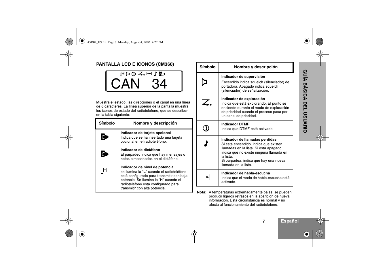 Chan 34 can 34 | Motorola CM340 User Manual | Page 39 / 184