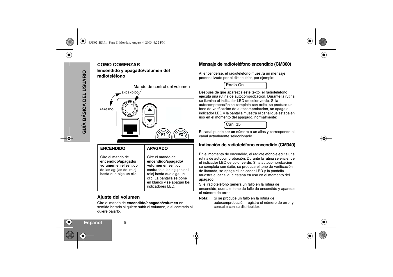 Motorola CM340 User Manual | Page 40 / 184