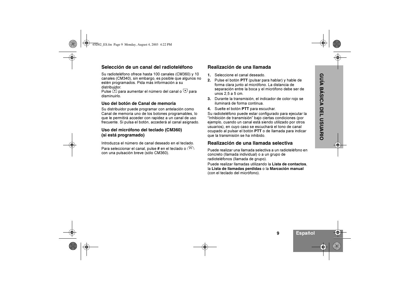 Motorola CM340 User Manual | Page 41 / 184