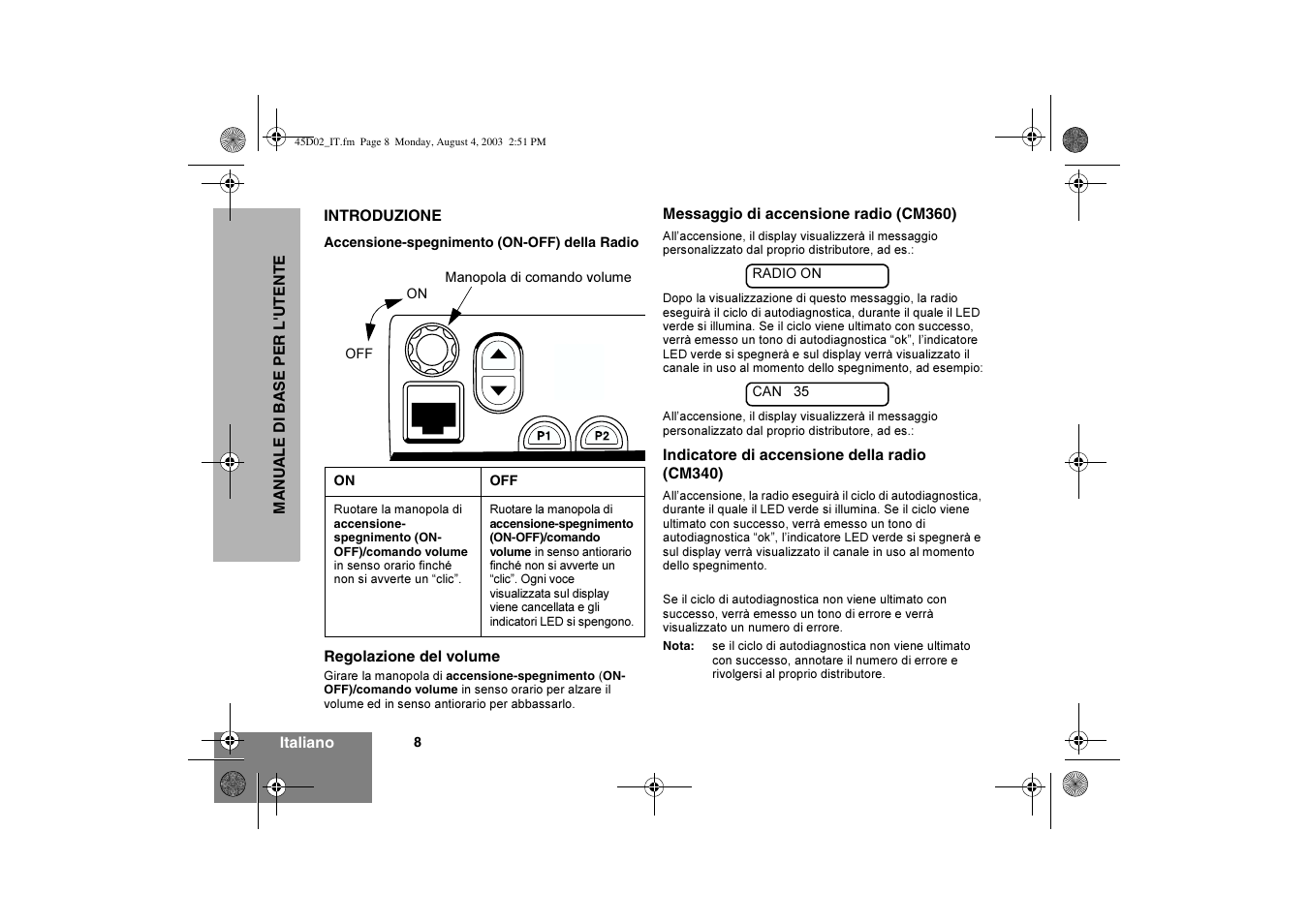 Motorola CM340 User Manual | Page 50 / 184