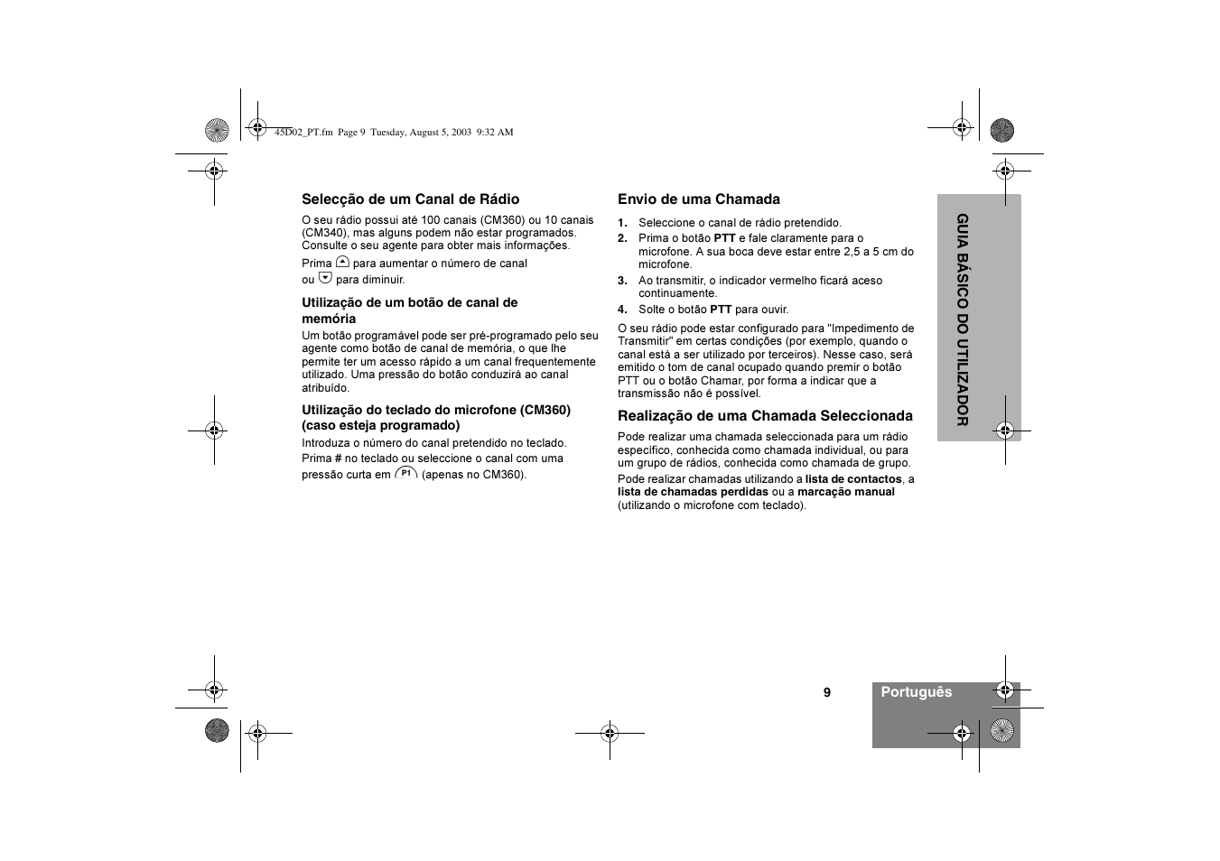 Motorola CM340 User Manual | Page 61 / 184