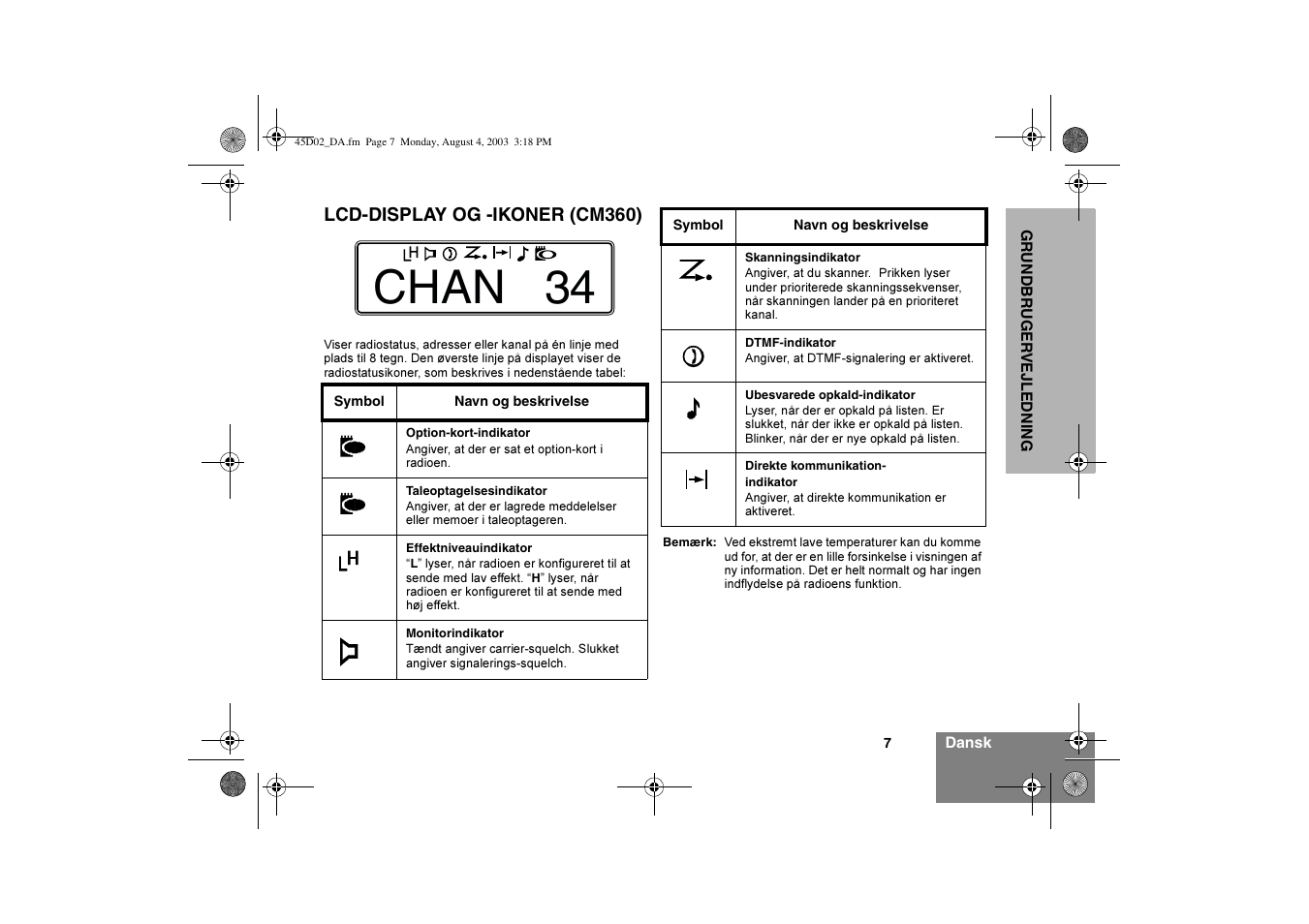 Chan 34 | Motorola CM340 User Manual | Page 69 / 184