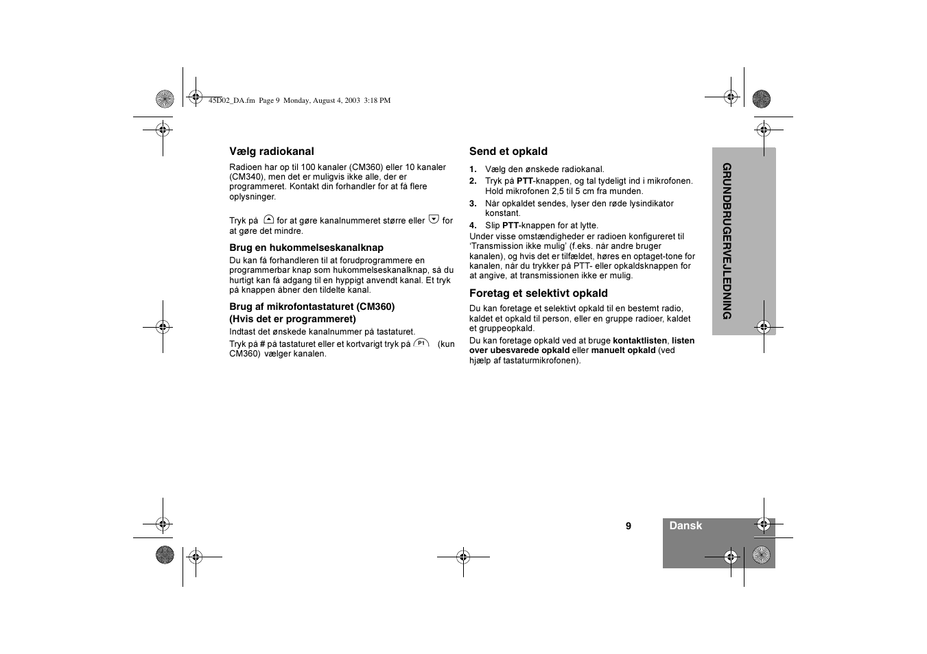 Motorola CM340 User Manual | Page 71 / 184