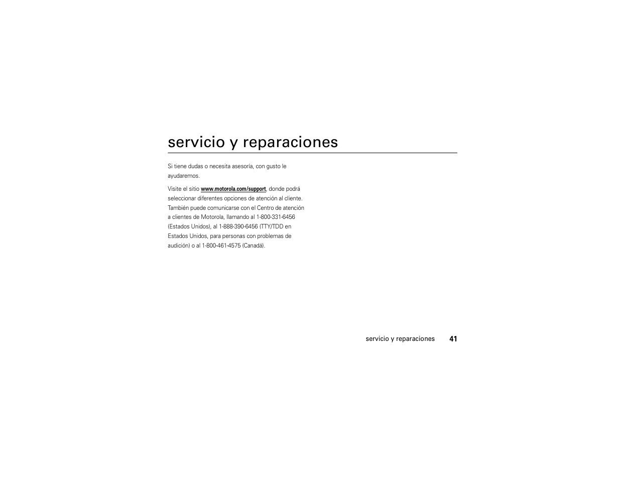 Servicio y reparaciones | Motorola Evoke 68000201338-C User Manual | Page 105 / 128