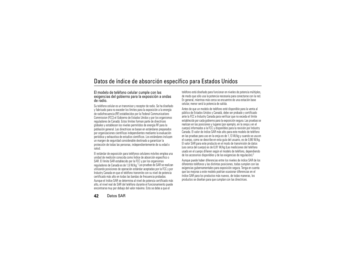 Datos sar | Motorola Evoke 68000201338-C User Manual | Page 106 / 128