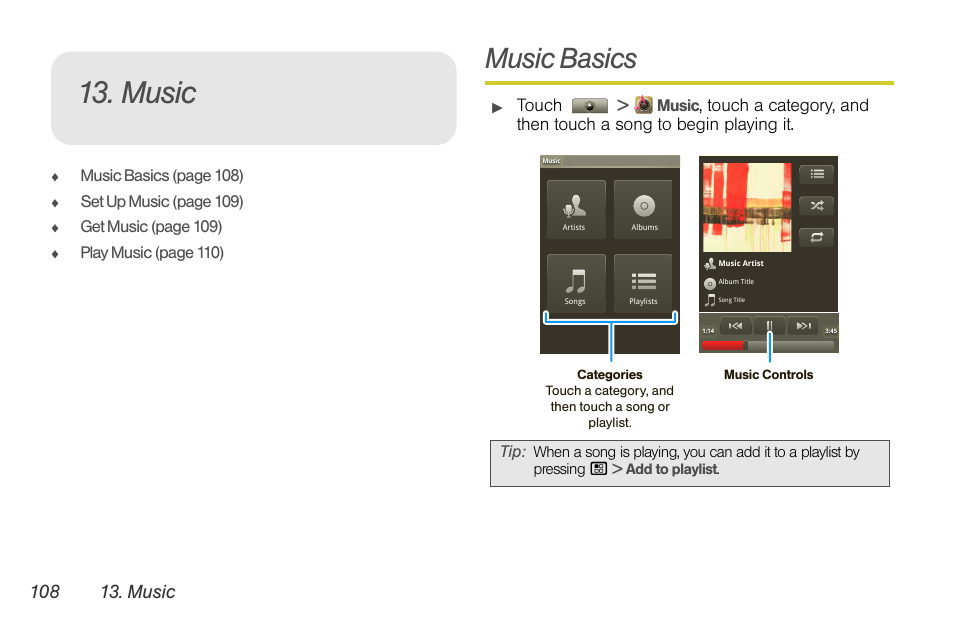 Music, Music basics | Motorola I1 User Manual | Page 118 / 151