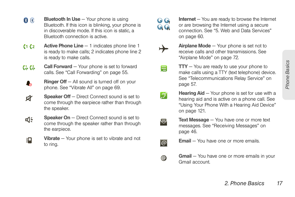 Phone basics 17 | Motorola I1 User Manual | Page 27 / 151