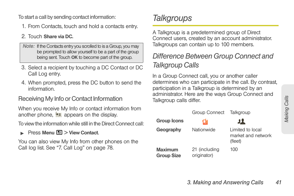 Talkgroups | Motorola I1 User Manual | Page 51 / 151