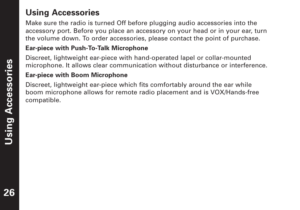 Using accessories 26 | Motorola T7450 User Manual | Page 27 / 41