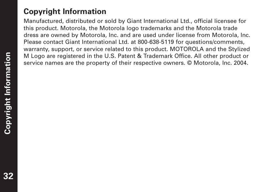 Motorola T7450 User Manual | Page 33 / 41