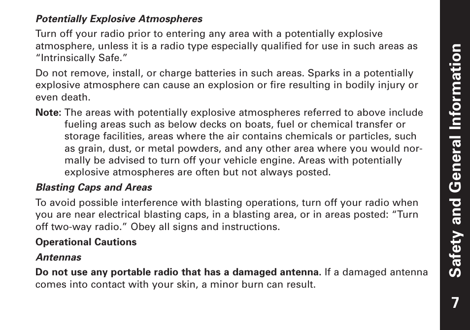 Safety and general infor mation | Motorola T7450 User Manual | Page 8 / 41