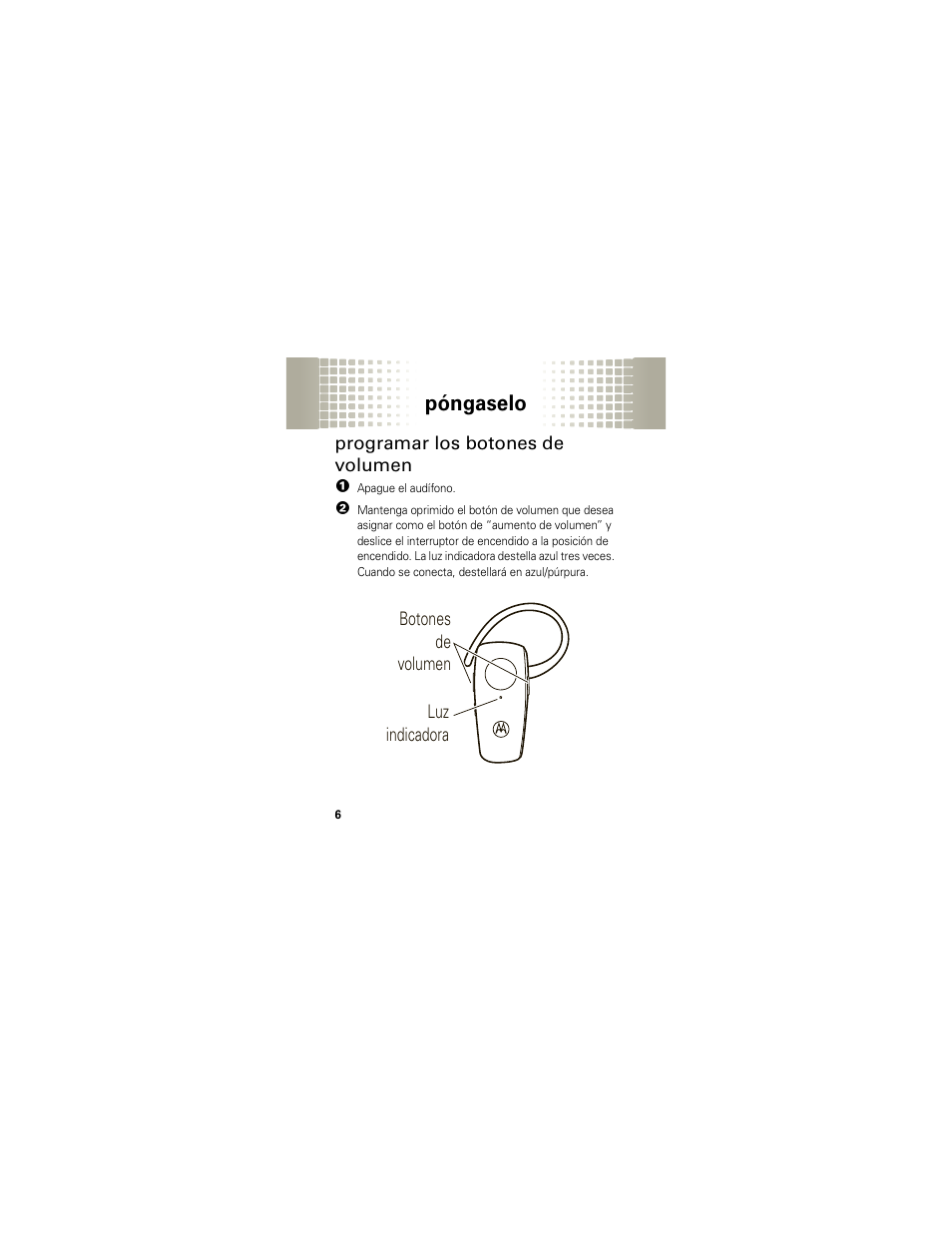 Póngaselo | Motorola H525 User Manual | Page 36 / 94