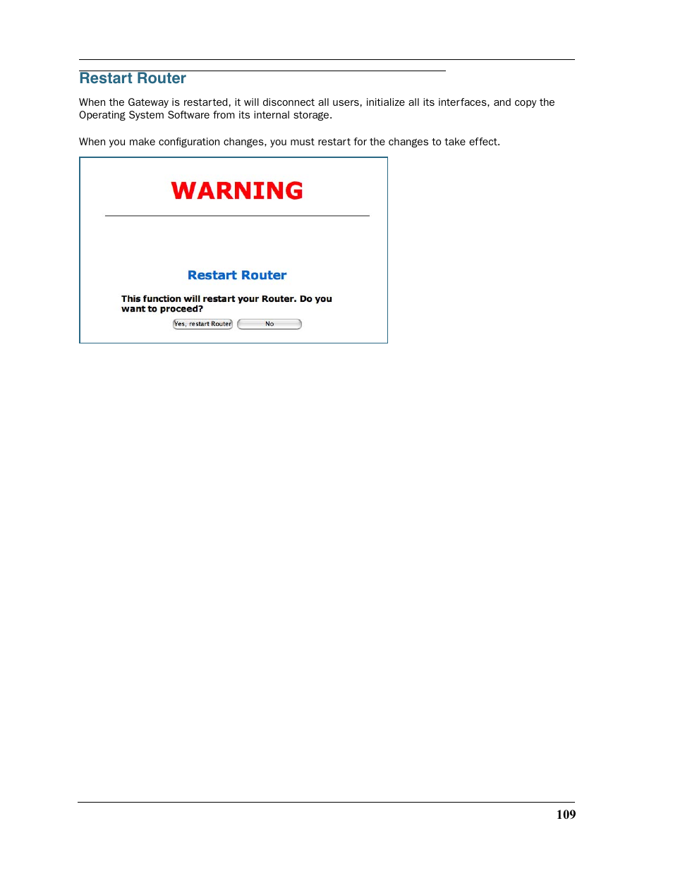 Restart router | Motorola Netopia 3397GP User Manual | Page 109 / 254