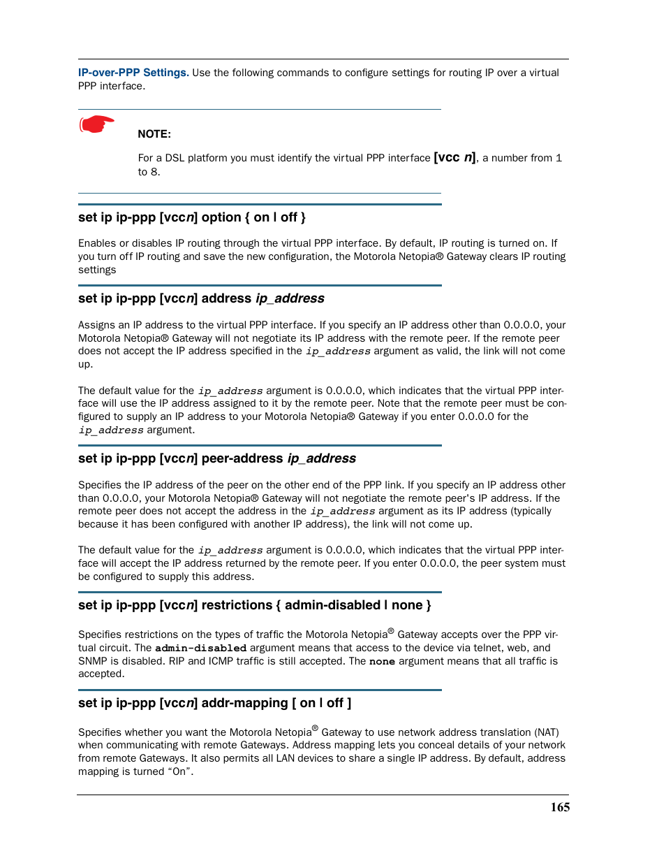 Motorola Netopia 3397GP User Manual | Page 165 / 254