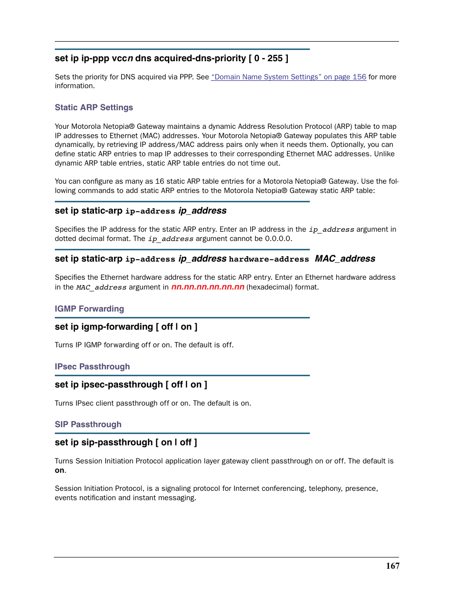 Motorola Netopia 3397GP User Manual | Page 167 / 254