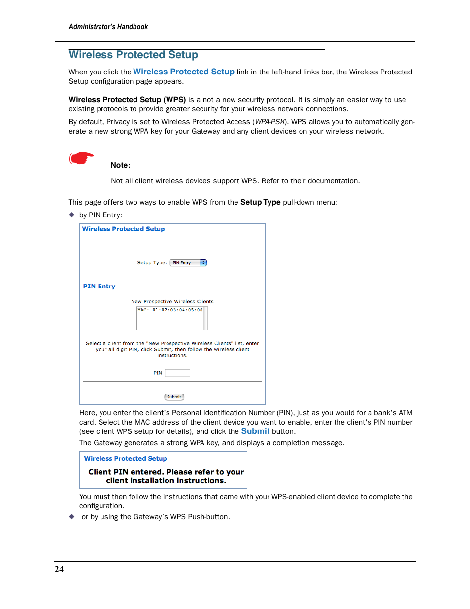 Wireless protected setup | Motorola Netopia 3397GP User Manual | Page 24 / 254