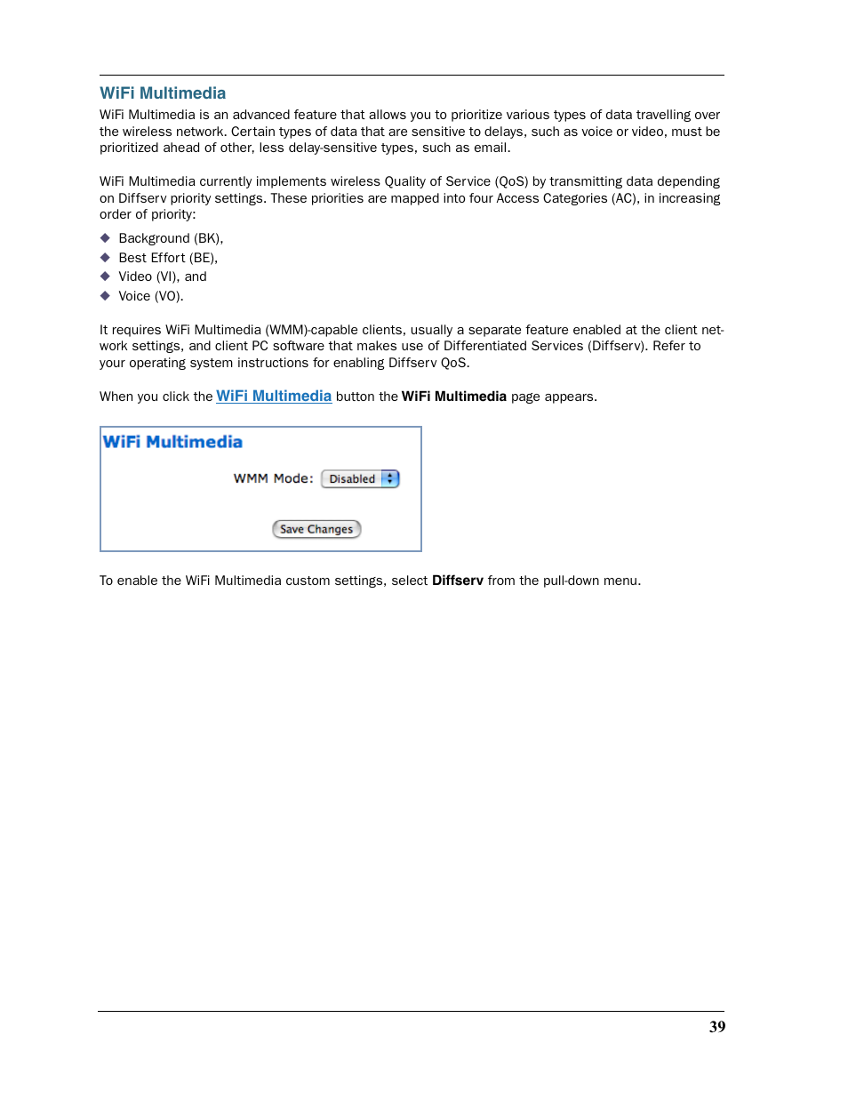 Wifi multimedia | Motorola Netopia 3397GP User Manual | Page 39 / 254