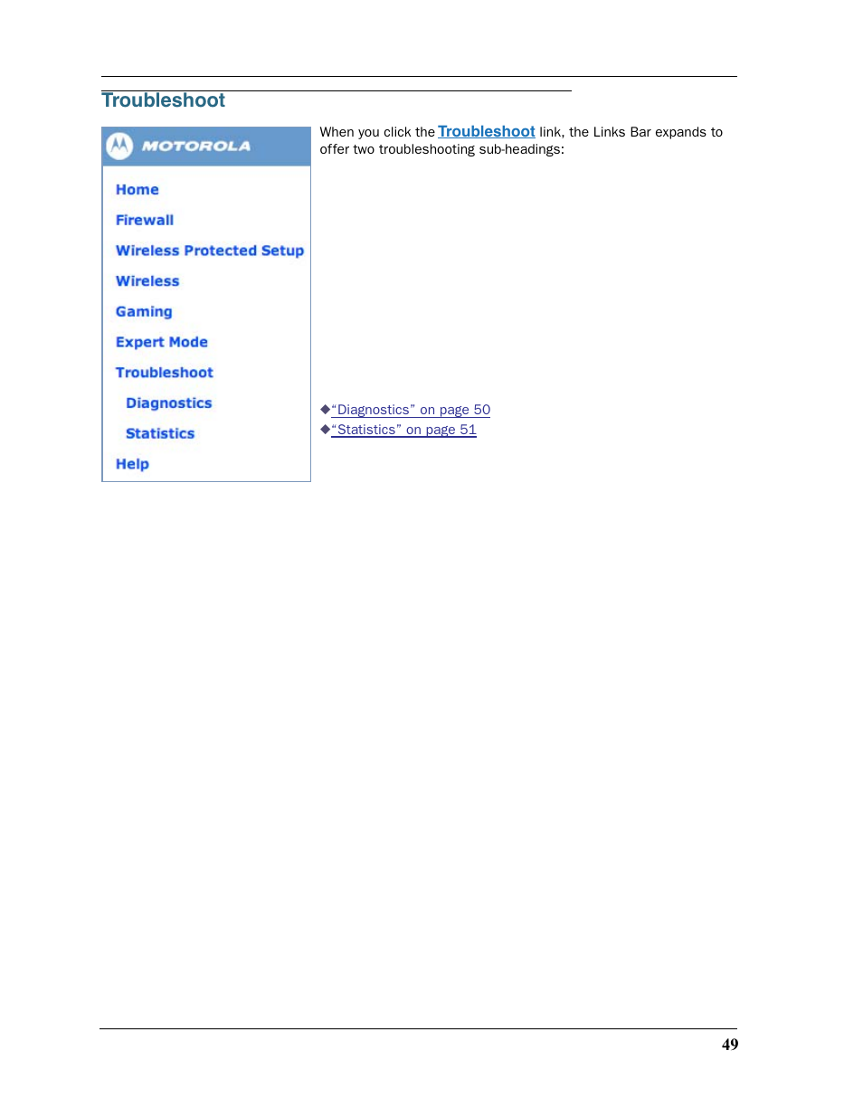Troubleshoot | Motorola Netopia 3397GP User Manual | Page 49 / 254