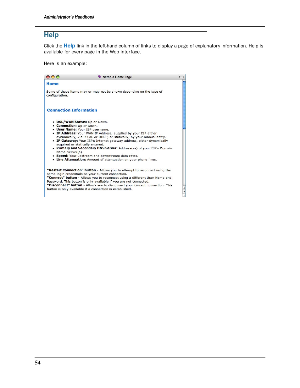 Help | Motorola Netopia 3397GP User Manual | Page 54 / 254