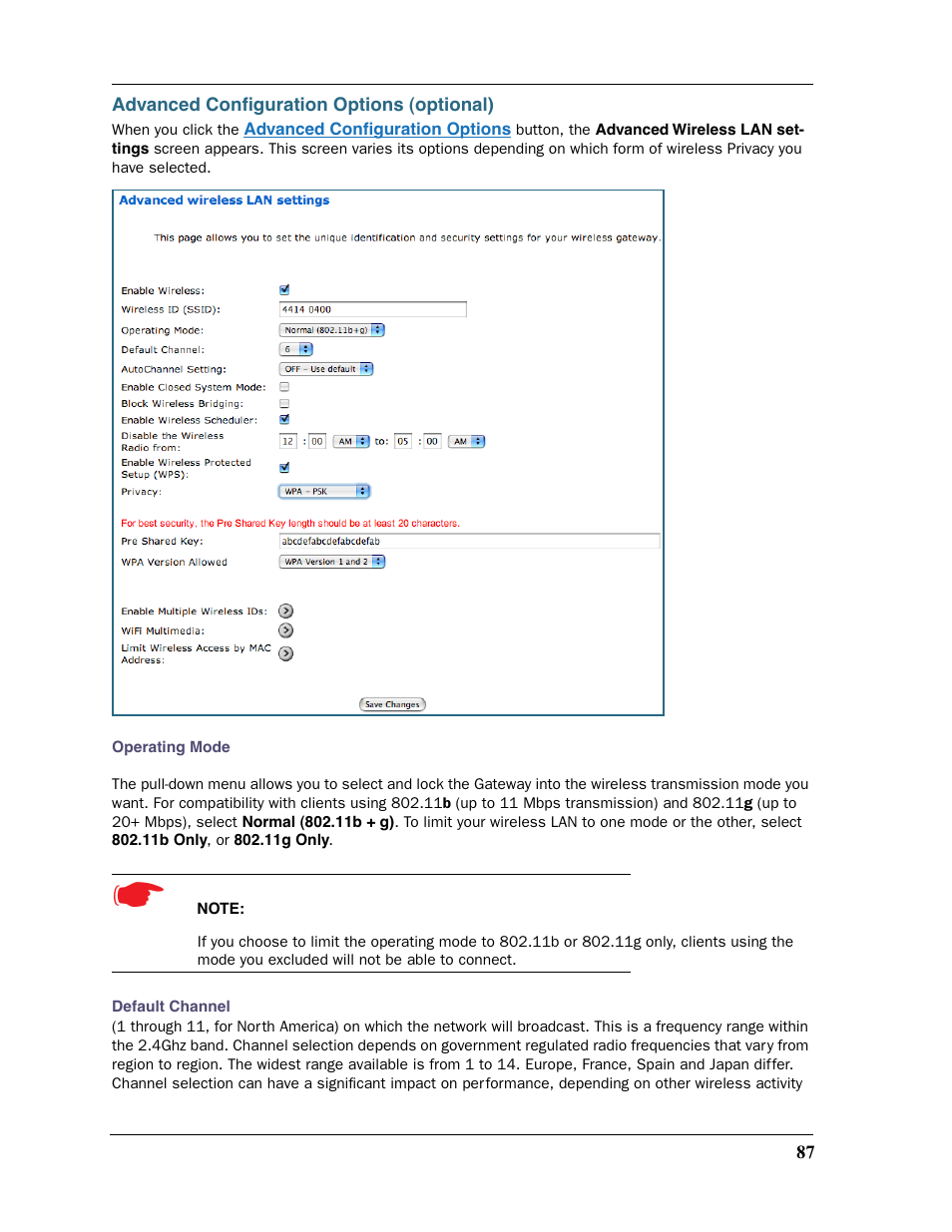 Advanced configuration options (optional) | Motorola Netopia 3397GP User Manual | Page 87 / 254