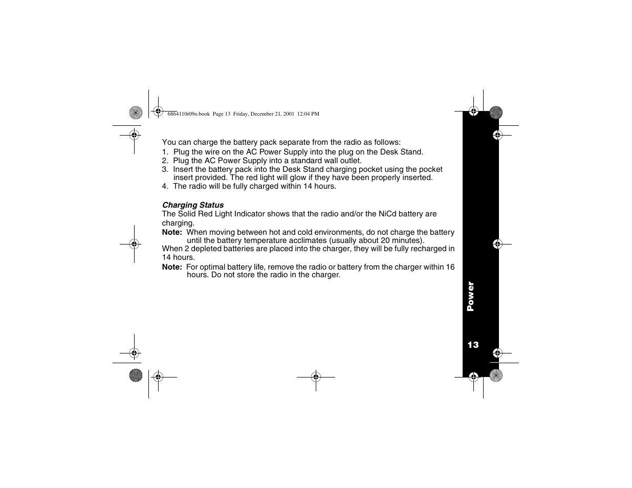 Charging status | Motorola T5300 User Manual | Page 17 / 36