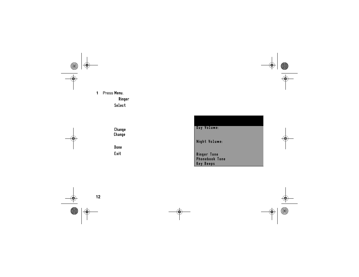 Setting the ring tone and ring volume | Motorola SD4580 User Manual | Page 25 / 71